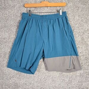 Rhone Men Unlined‎ Performance Shorts Size Large Blue Gym Active Lightweight